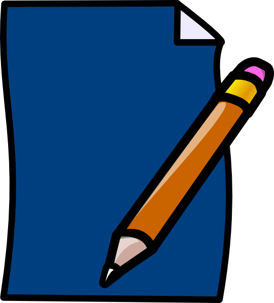 clipart pencil blue