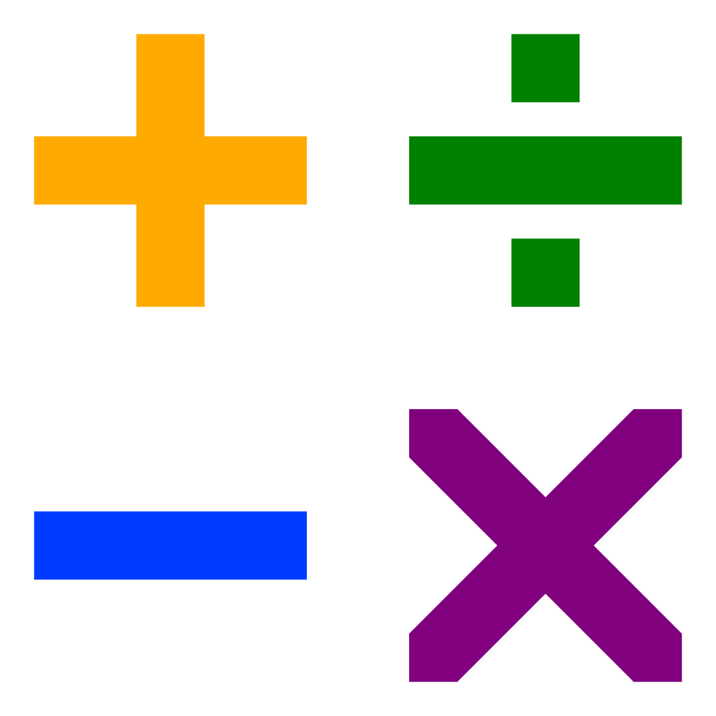 Multiplication clipart icon. File arithmetic symbols svg
