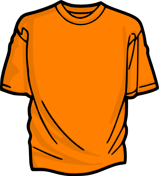 Shirt clipart top. T orange clip art