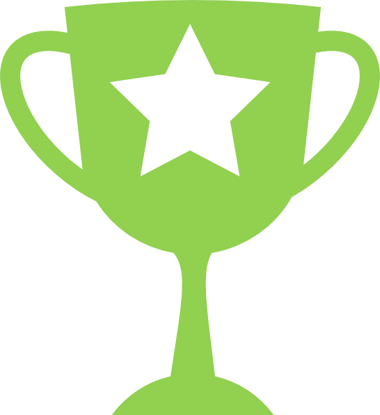 Green clip art at. White clipart trophy