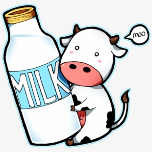 Funny cow vector transparent. Clipart milk animated