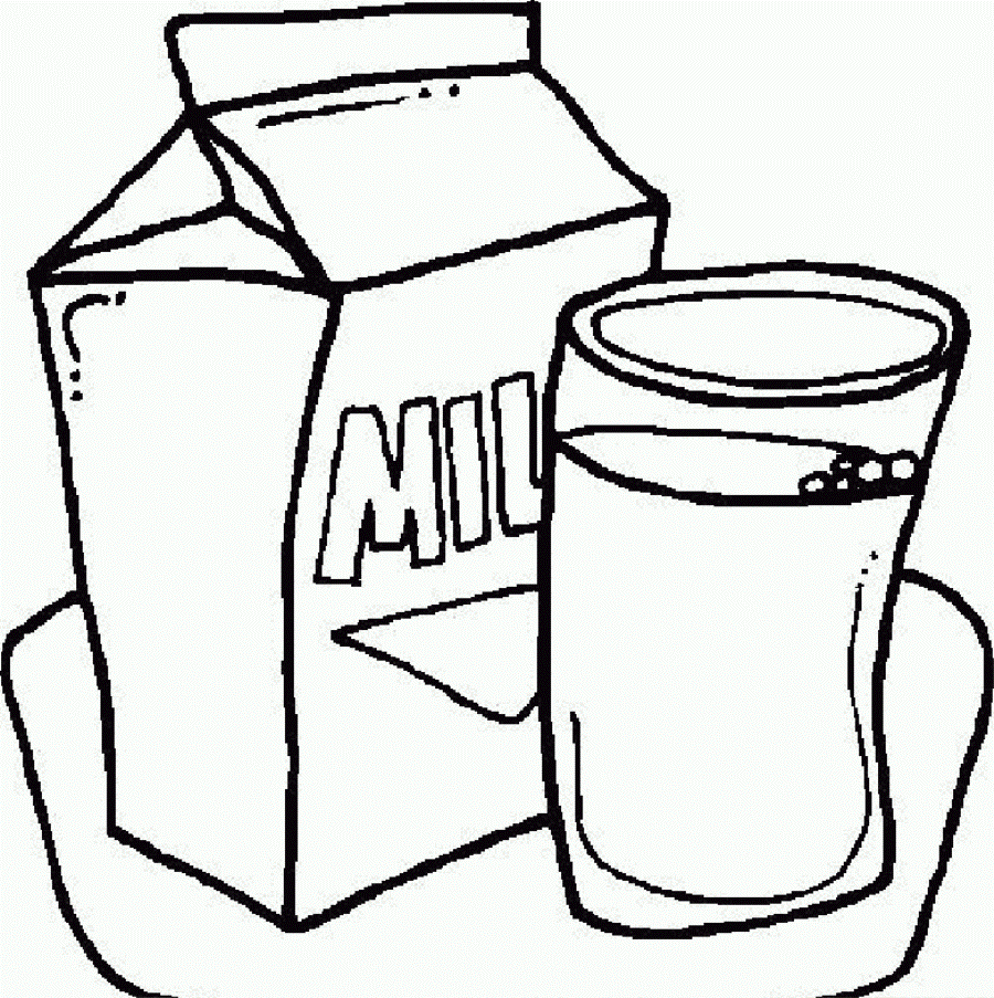 clipart milk black and white