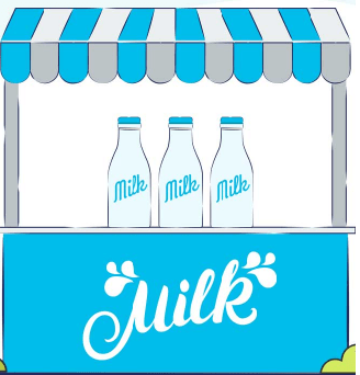 clipart milk booth
