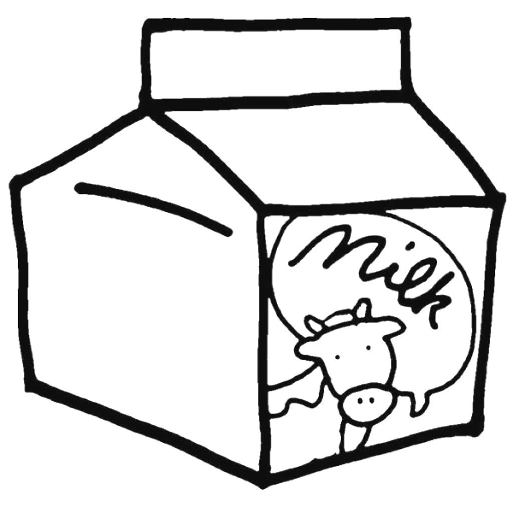clipart milk coloring