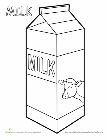 dairy clipart coloring page