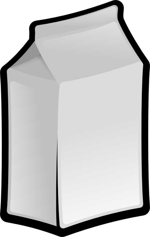 clipart milk in box