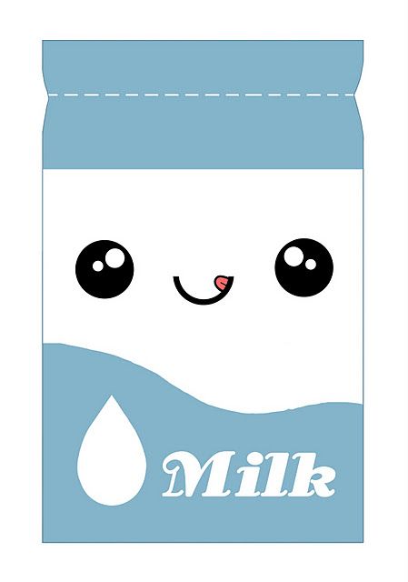 clipart milk kawaii