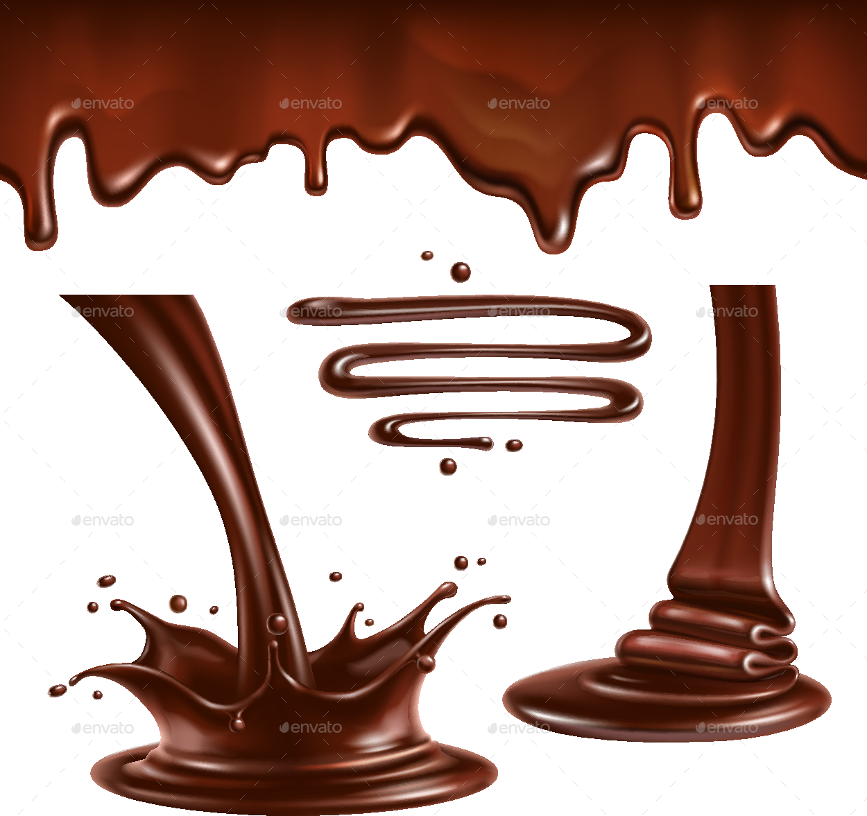 Clipart milk liquid object. Chocolate splashes and drops