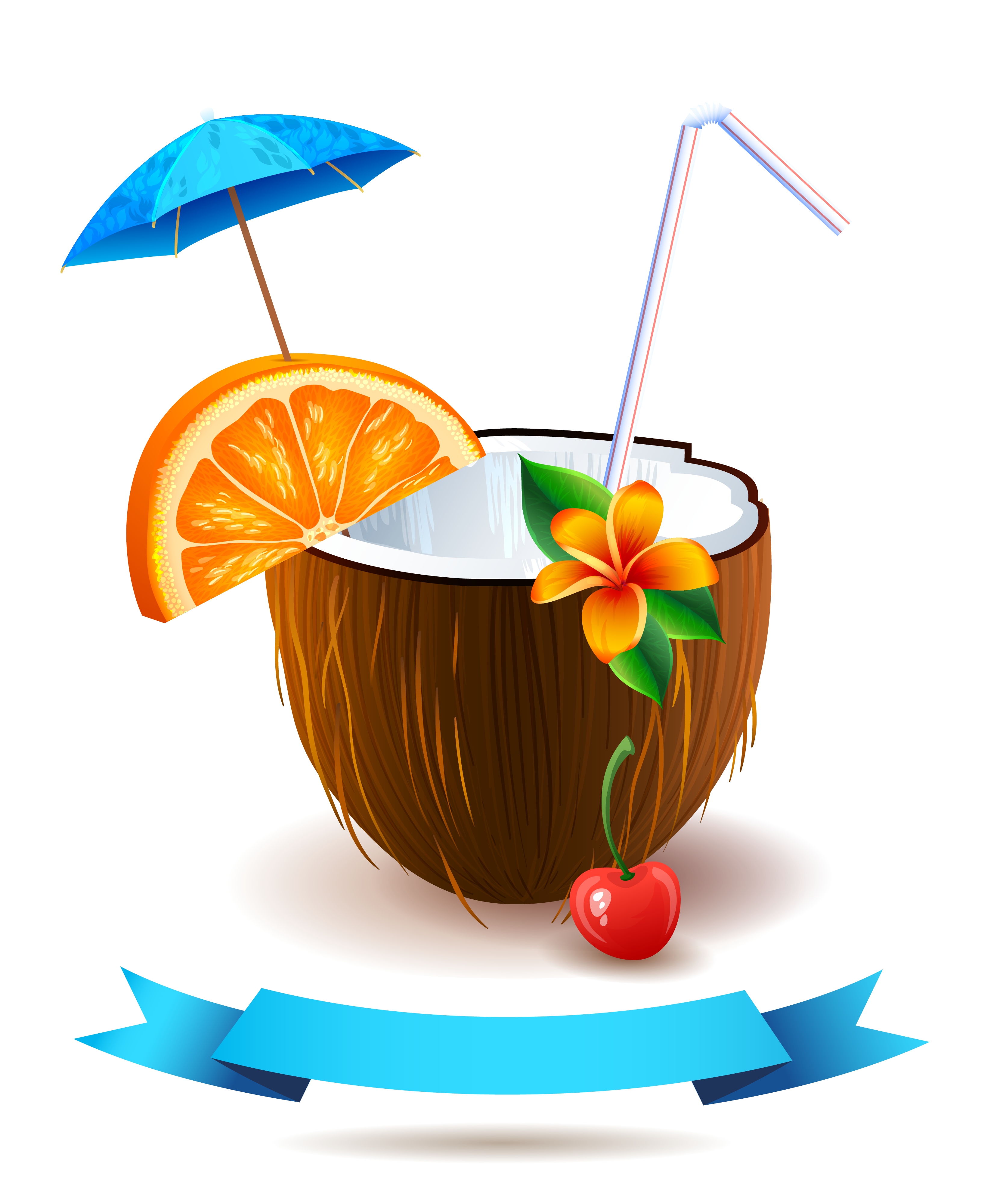 cocktail clipart coconut