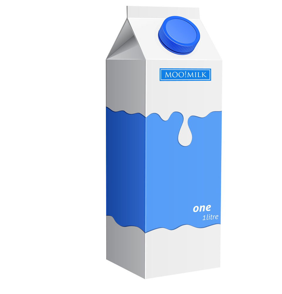 Clipart milk milk packaging. Photo on a carton