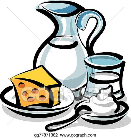 Eps illustration products vector. Clipart milk milk product