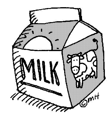 milk clipart black and white