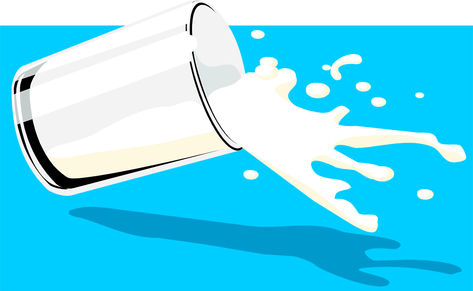 clipart milk spill milk