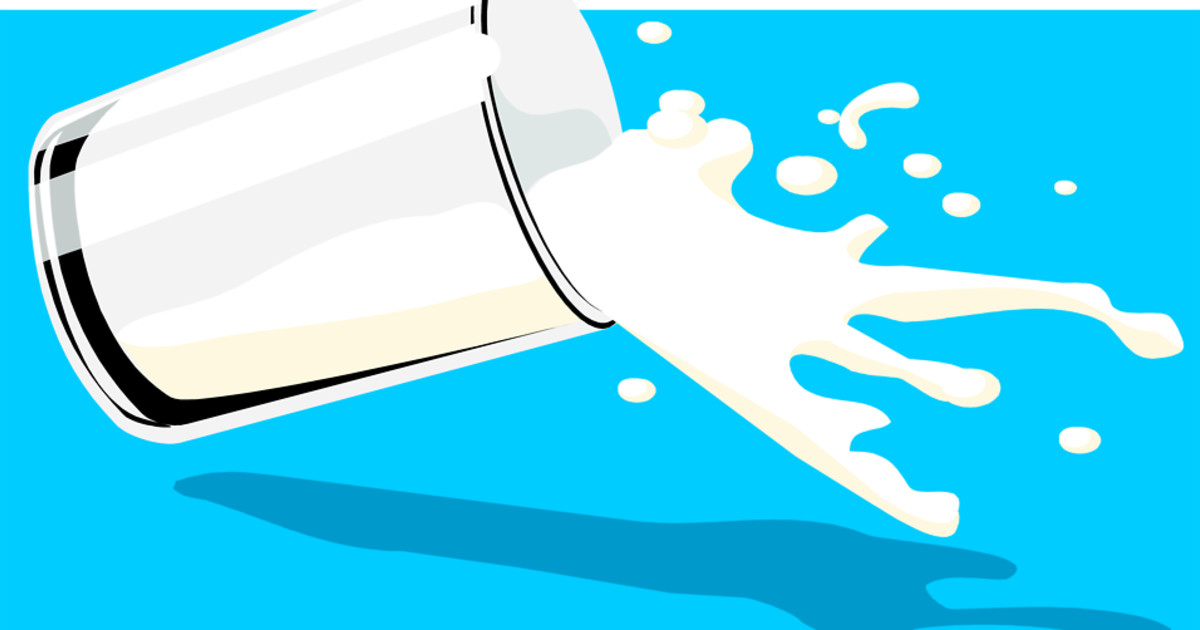 clipart milk spilled milk