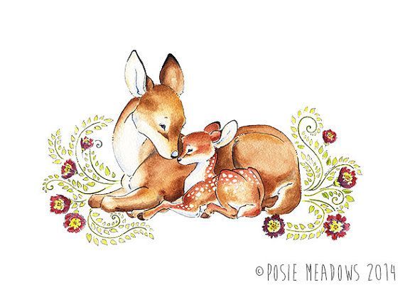 Mom clipart baby deer. Tattoos google search drawings