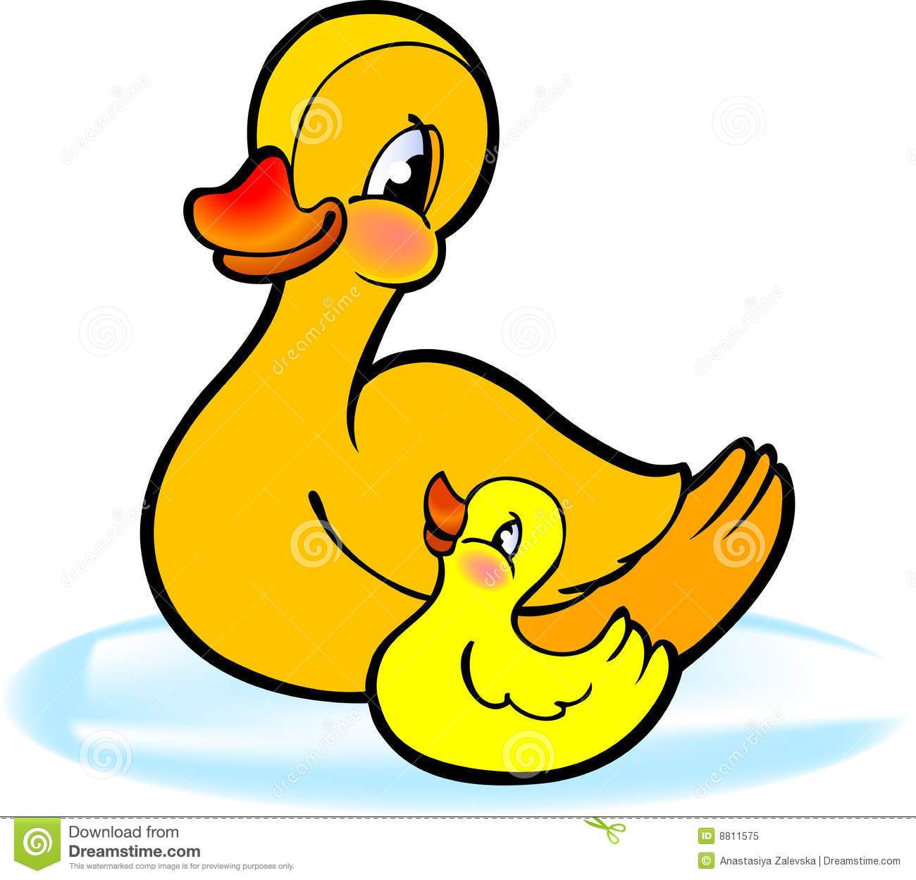 clipart mom duck