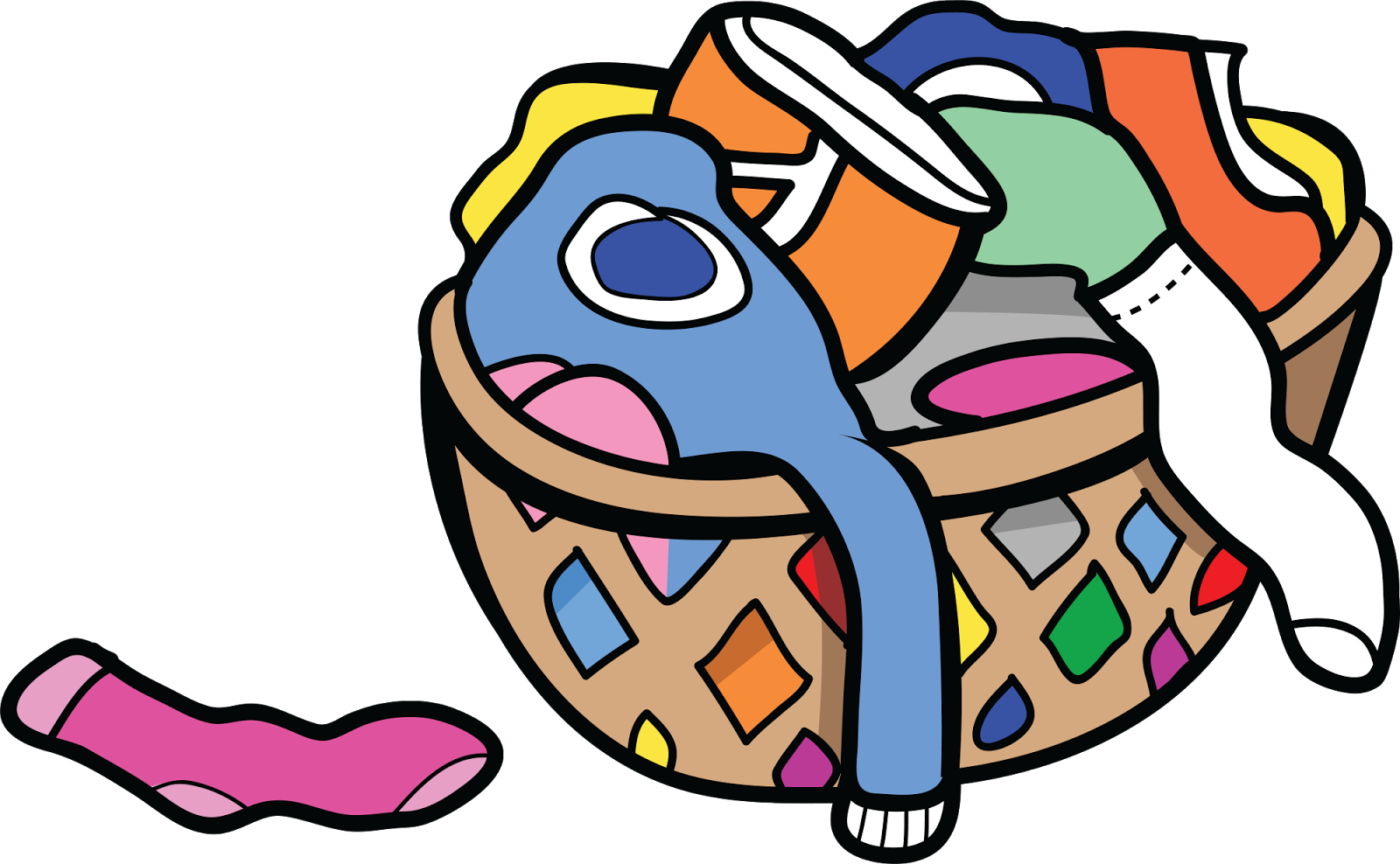 clipart mom folding laundry