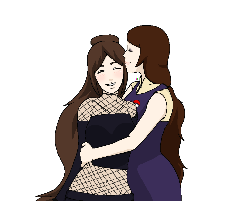 Mother and daughter hug. Kiss clipart mum