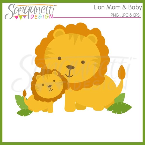 clipart mom lion