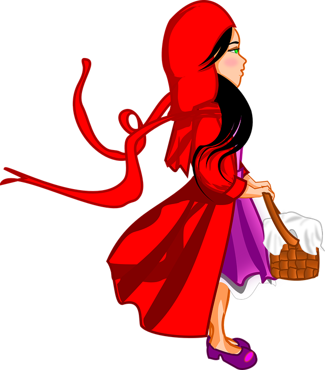 Group fairytale free vector. Mom clipart little red riding hood