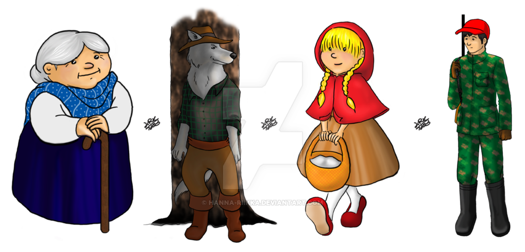 Mom clipart little red riding hood. Quick character art by