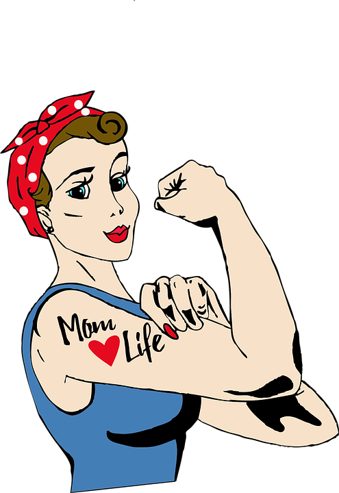 clipart mom modern woman