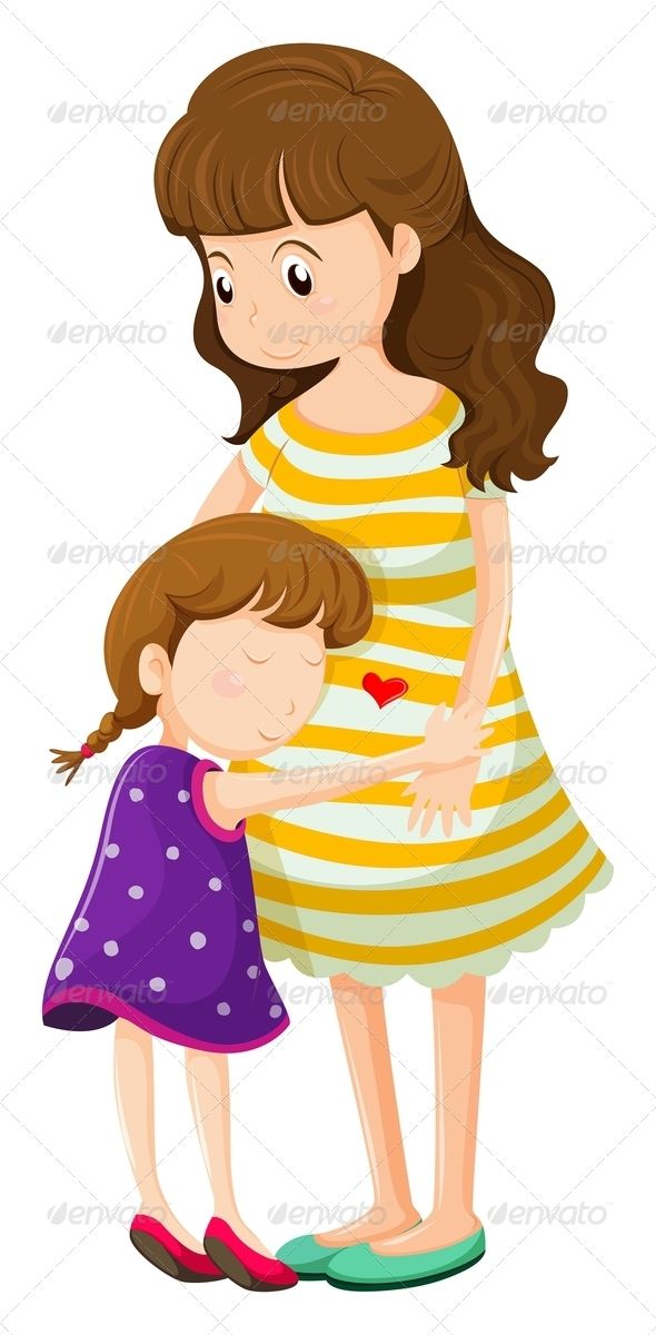 girl clipart mother