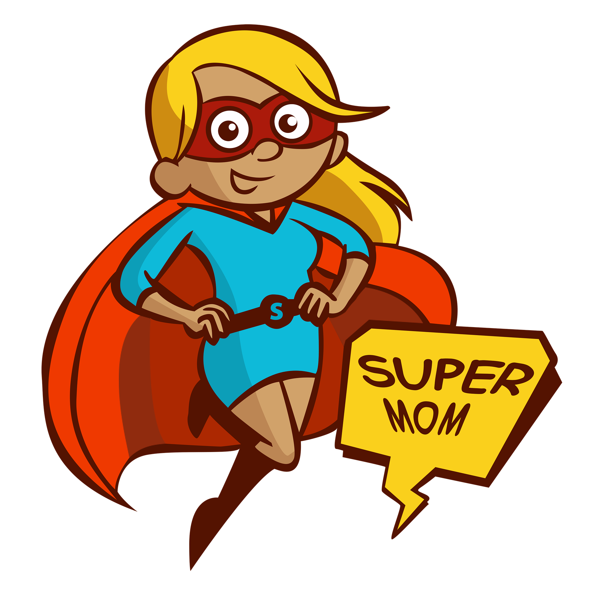 clipart mom superwoman
