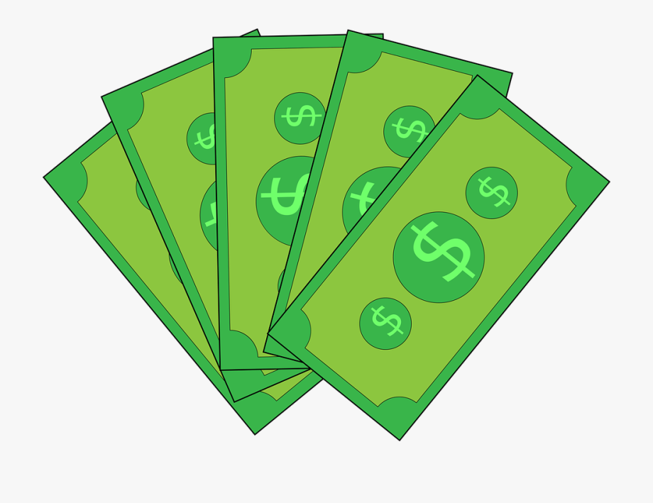 Green finance currency . Clipart money cash