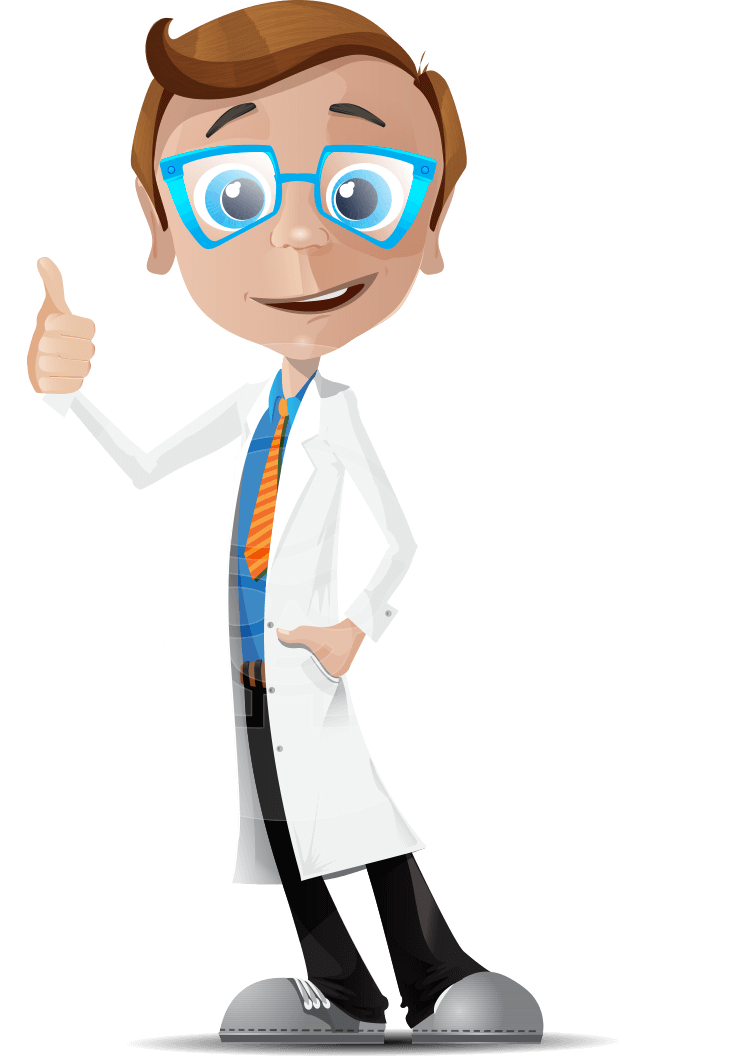 Doctors clipart character. Vector dorky doctor cartoon