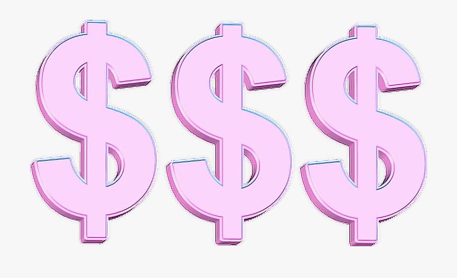 Clipart money pink. Dollar tumblr sign gif