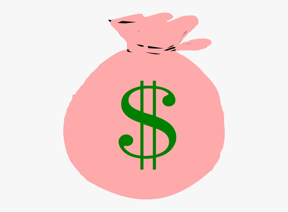 Clipart money pink. Dollar sign png bag