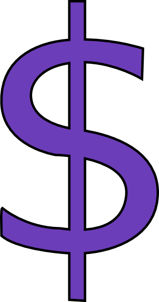 money clipart purple