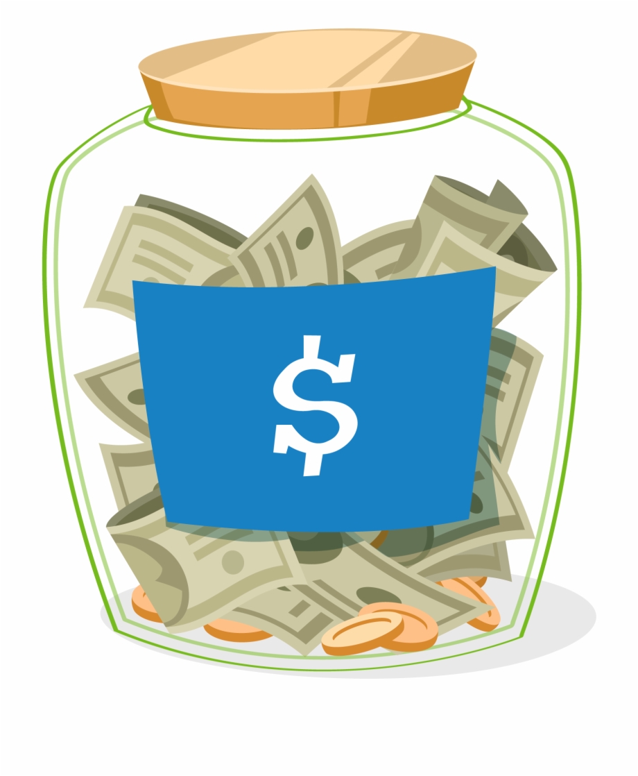 dollars clipart money jar