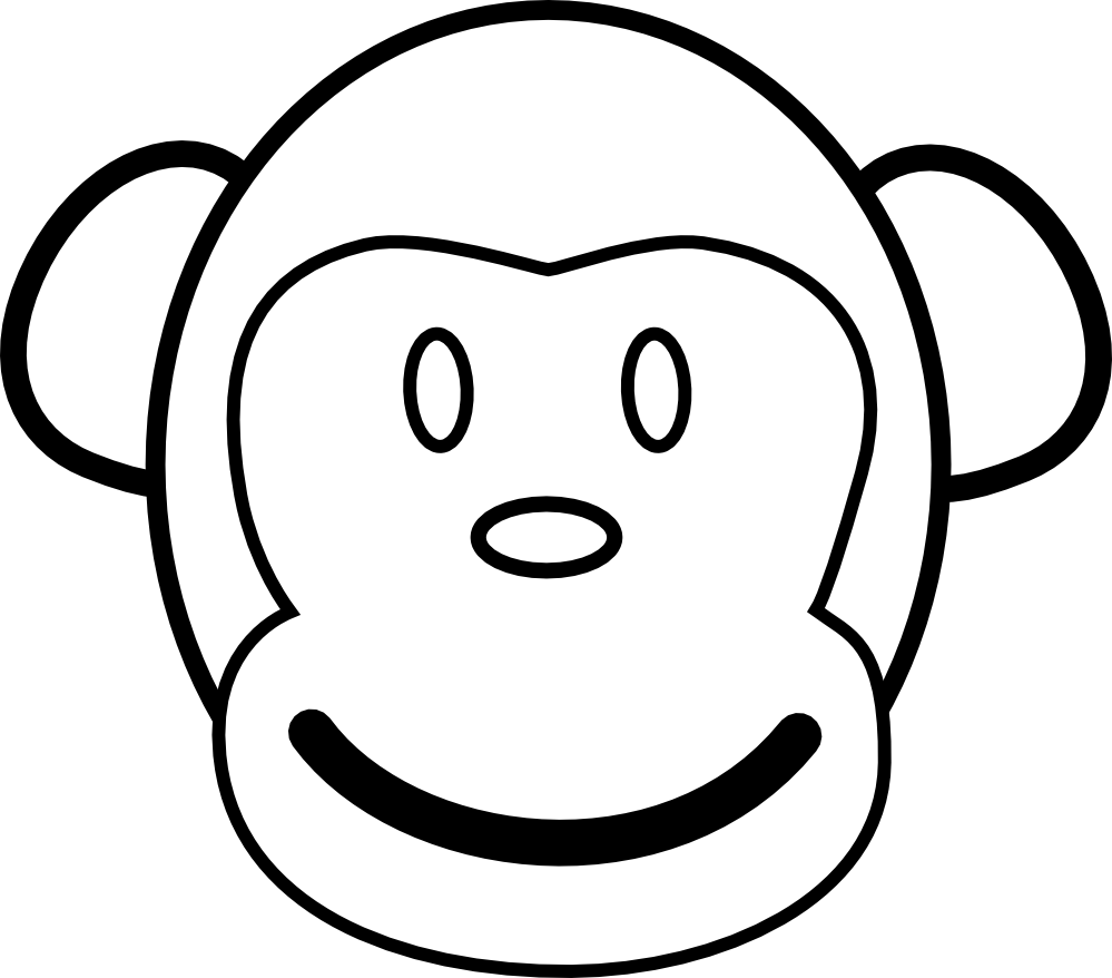Clipartist net clip art. Clipart monkey black and white