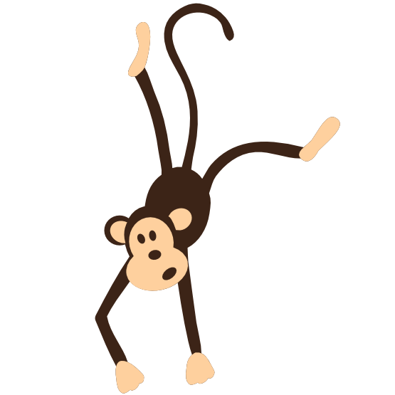 coloring clipart monkey