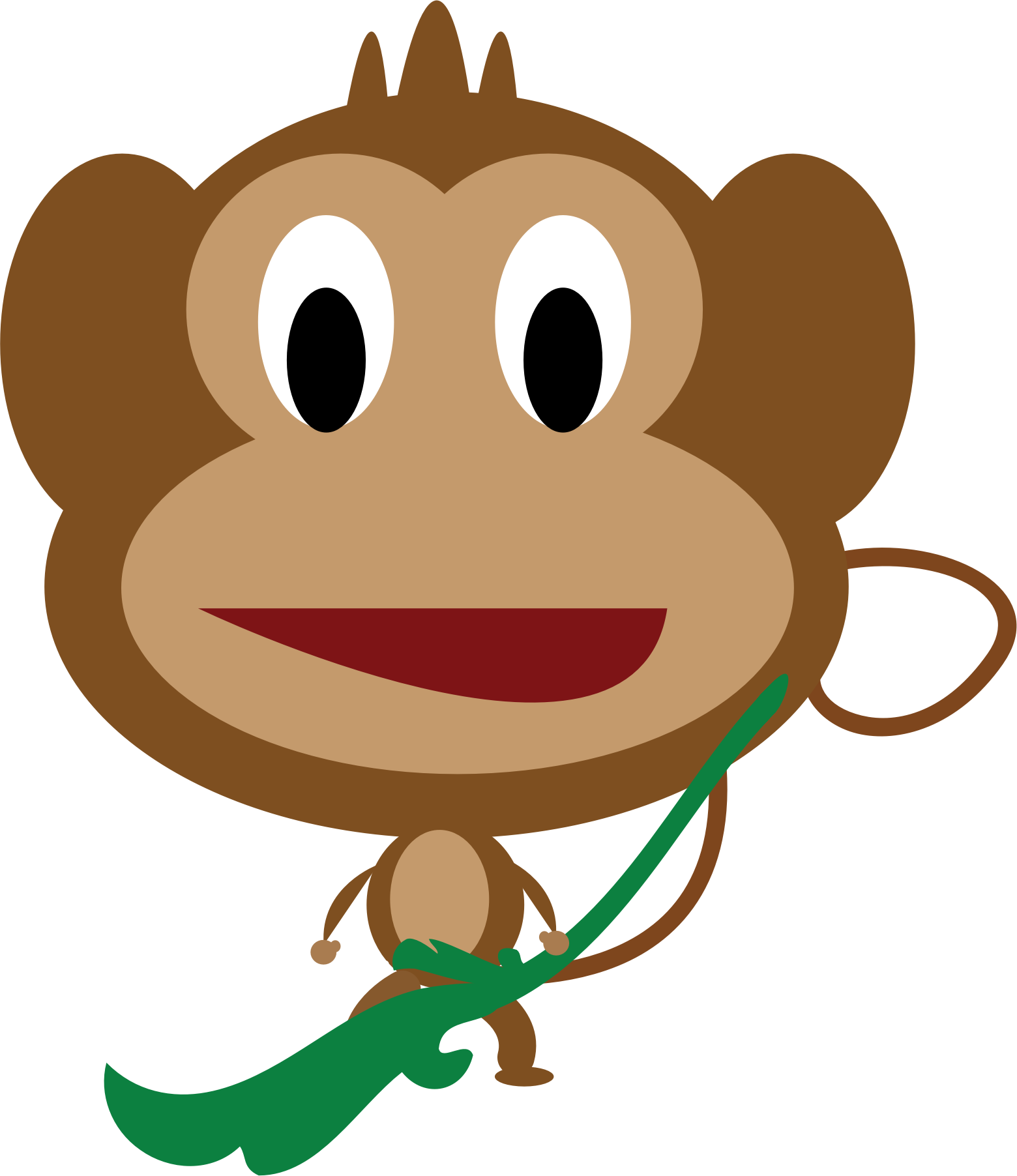 girl clipart monkey