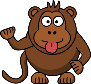 clipart monkey cheeky monkey