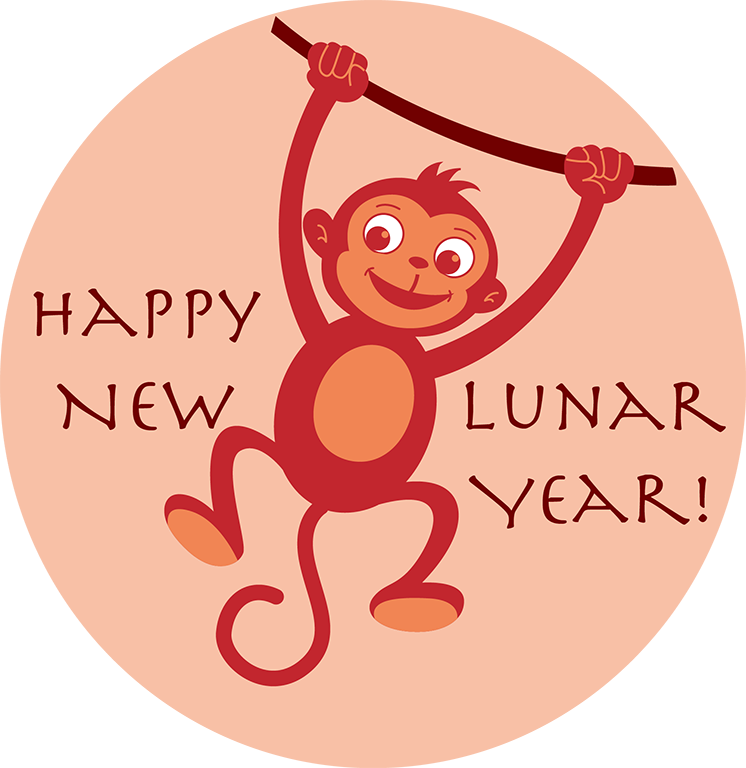 clipart monkey chinese new year