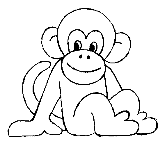 clipart monkey colour