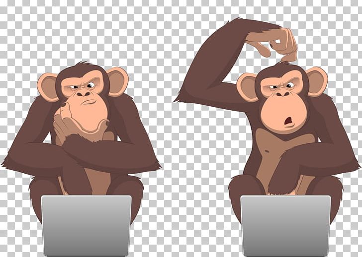 Clipart monkey computer. Png animals bear brown