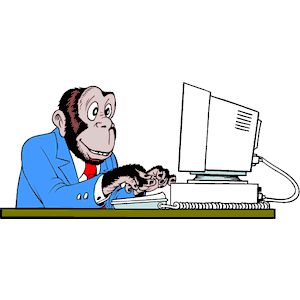 monkeys clipart computer