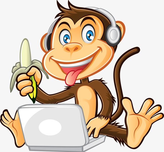 monkeys clipart computer