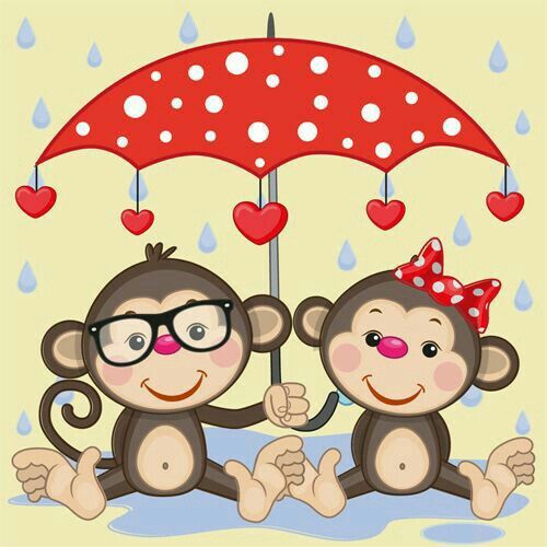 monkey clipart couple