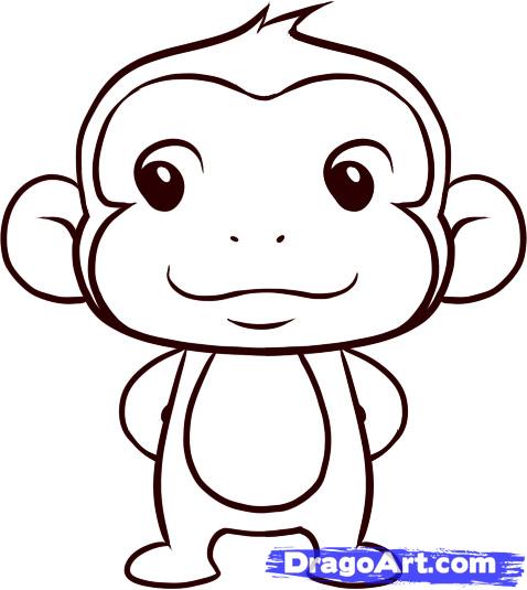 clipart monkey easy