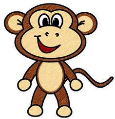 clipart monkey easy