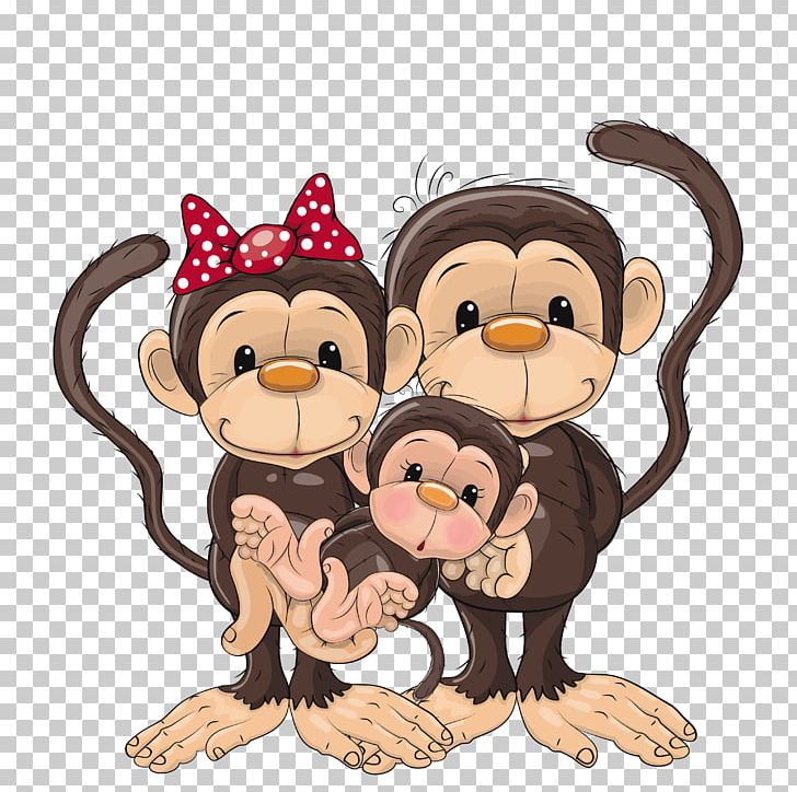 clipart monkey family