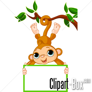 clipart monkey frame