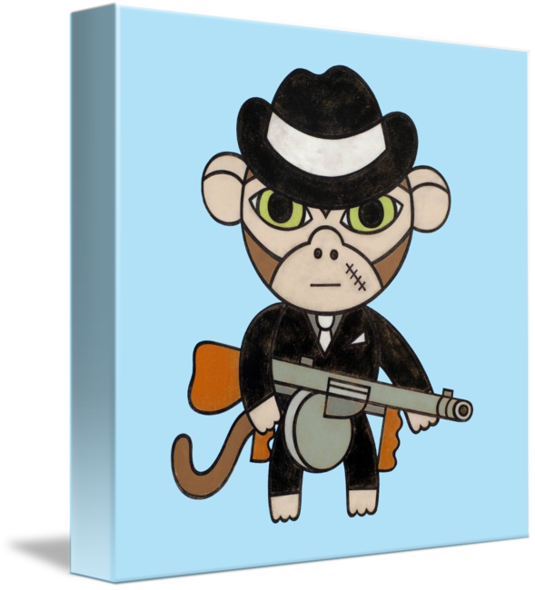 clipart monkey gangster
