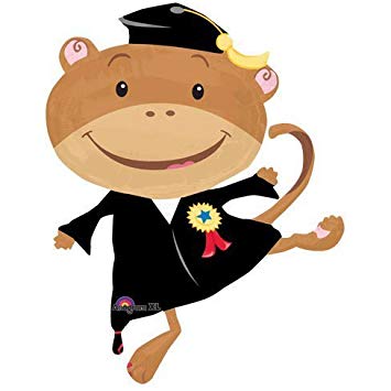 clipart monkey graduation